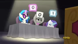 Size: 1920x1080 | Tagged: safe, derpibooru import, screencap, octavia melody, rarity, vinyl scratch, bloom and gloom, double facehoof, facehoof, reaction image, vinyl and octavia are not impressed, we were trolled