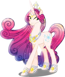 Size: 3979x4688 | Tagged: safe, artist:xebck, derpibooru import, idw, princess amore, crystal pony, pony, unicorn, fiendship is magic, journal of the two sisters, spoiler:comic, spoiler:comicfiendshipismagic1, absurd resolution, idw showified, simple background, solo, transparent background, vector