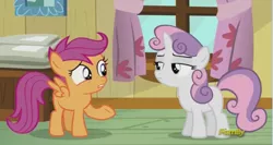 Size: 851x452 | Tagged: apple bloom, bloom and gloom, cute, cutie mark crusaders, derpibooru import, disappointed, safe, scootaloo, screencap, sweetie belle