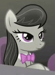 Size: 261x356 | Tagged: animated, blinking, bloom and gloom, derpibooru import, not impressed, octavia melody, reaction image, safe, screencap, solo, unimpressed