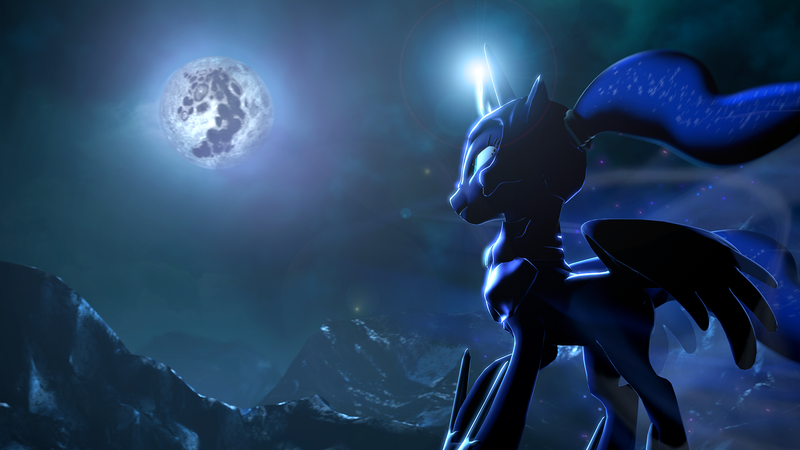 Size: 1920x1080 | Tagged: 3d, artist:argodaemon, derpibooru import, mare in the moon, moon, nightmare moon, safe, solo, source filmmaker