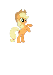 Size: 794x1123 | Tagged: applejack, artist:patec, bad cropping, derpibooru import, grin, hoofy-kicks, horses doing horse things, rearing, safe, simple background, smiling, solo, svg, transparent background, vector