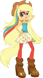 Size: 4533x8198 | Tagged: safe, artist:sugar-loop, derpibooru import, applejack, equestria girls, rainbow rocks, .ai available, absurd resolution, box art, ponied up, simple background, solo, transparent background, vector