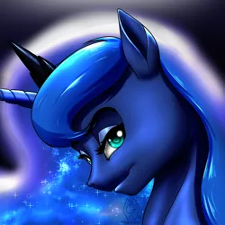 Size: 2000x2000 | Tagged: artist:mykegreywolf, derpibooru import, portrait, princess luna, safe, solo