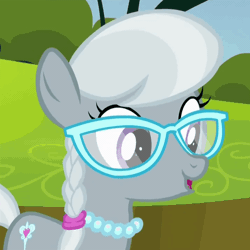 Size: 600x600 | Tagged: animated, bloom and gloom, cute, derpibooru import, safe, screencap, silverbetes, silver spoon, solo