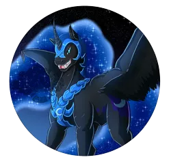 Size: 1300x1266 | Tagged: artist:kuroleopard, derpibooru import, hoers, nightmare moon, safe, solo