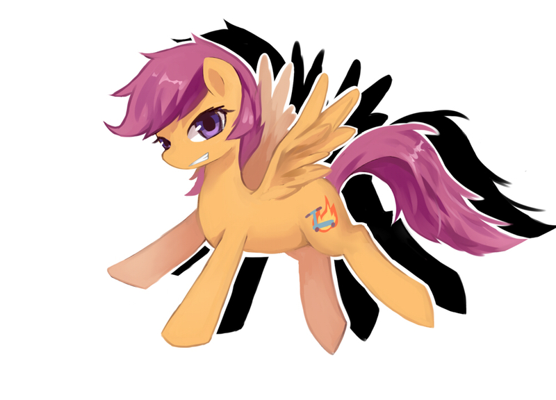 Size: 1000x720 | Tagged: safe, artist:r-1629, derpibooru import, scootaloo, older, pixiv, solo