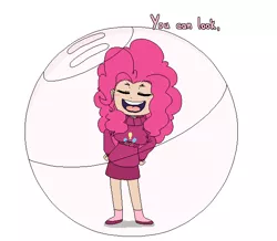 Size: 623x543 | Tagged: artist:redhotkick, clothes, derpibooru import, gravity falls, hamster ball, human, humanized, legend of the gobblewonker, mabel pines, pinkie pie, safe, sweater