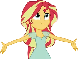 Size: 7715x5819 | Tagged: safe, artist:owlisun, derpibooru import, sunset shimmer, equestria girls, my past is not today, absurd resolution, cute, shimmerbetes, simple background, smiling, solo, transparent background, vector