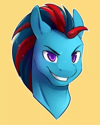 Size: 1024x1280 | Tagged: safe, artist:duskyamore, derpibooru import, oc, oc:andrew swiftwing, unofficial characters only, pony, grin, looking at you, male, portrait, solo, stallion