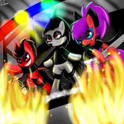 Size: 1280x1280 | Tagged: artist:paulpeopless, derpibooru import, gothic, metal band, oc, oc:kego, oc:paulpeoples, oc:pegasus meteor, safe, unofficial characters only