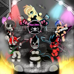 Size: 1280x1280 | Tagged: artist:paulpeopless, derpibooru import, gothic, metal band, oc, oc:paulpeoples, octavia melody, safe