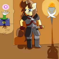 Size: 894x894 | Tagged: anthro, anthro oc, armor, artist:the-bearded-pony, dagger, derpibooru import, oc, oc:ollie cotter, safe, solo, unofficial characters only, warcraft, world of warcraft