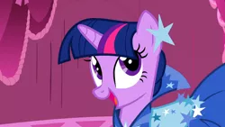 Size: 1366x768 | Tagged: safe, derpibooru import, screencap, twilight sparkle, unicorn, suited for success, clothes, dress, gala dress, solo, unicorn twilight