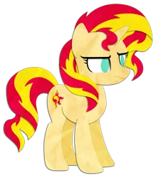 Size: 875x1000 | Tagged: safe, artist:narflarg, derpibooru import, sunset shimmer, pony, unicorn, simple background, solo, transparent background