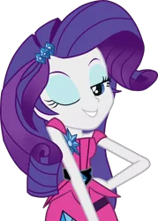 Size: 3287x4596 | Tagged: safe, artist:alejamoreno-brony, derpibooru import, rarity, equestria girls, life is a runway, absurd resolution, bedroom eyes, clothes, cute, dress, female, lidded eyes, looking at you, one eye closed, simple background, smiling, solo, transparent background, vector, wink