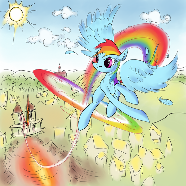 Size: 1000x1000 | Tagged: safe, artist:spromultis, derpibooru import, rainbow dash, image, png, solo, sonic rainboom