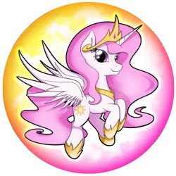 Size: 2539x2539 | Tagged: artist:flamevulture17, derpibooru import, orb, pink mane, pink-mane celestia, princess celestia, safe, solo