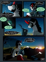 Size: 1978x2654 | Tagged: artist:yula568, chrysombra, comic, dark alliance, derpibooru import, dialogue, female, king sombra, male, queen chrysalis, safe, shipping, straight, sun