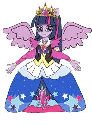 Size: 2824x3860 | Tagged: safe, artist:pokecure123, derpibooru import, twilight sparkle, twilight sparkle (alicorn), equestria girls, clothes, crossover, cure magic, dress, gala dress, magical girl, new crown, precure, solo