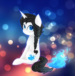 Size: 1339x1349 | Tagged: safe, artist:segraece, derpibooru import, oc, unofficial characters only, pony, unicorn, female, fire, mare, solo
