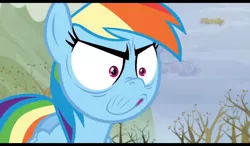 Size: 1024x600 | Tagged: derpibooru import, do i look angry, edit, inverted mouth, rainbow dash, safe, screencap, tanks for the memories, wat