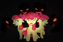 Size: 1760x1200 | Tagged: apple bloom, artist:seleneat, bloom and gloom, derpibooru import, safe, shadow bloom, solo