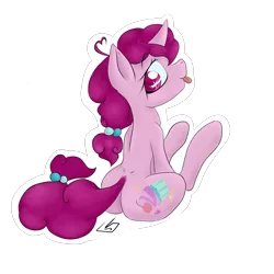 Size: 3000x3000 | Tagged: safe, artist:billysan727, derpibooru import, sugar belle, the cutie map, simple background, solo, tongue out, transparent background