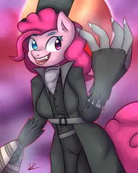 Size: 1024x1280 | Tagged: anthro, artist:wolfy-pony, bloodborne, crossover, derpibooru import, pinkie pie, safe, solo