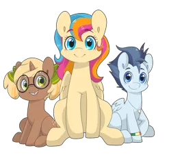 Size: 1280x1155 | Tagged: babscon, babscon mascots, derpibooru import, oc, oc:copper chip, oc:golden gates, oc:silver span, safe, unofficial characters only