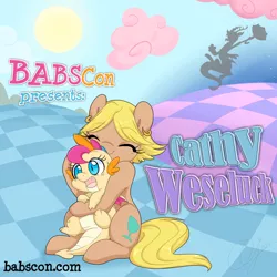 Size: 800x800 | Tagged: artist:abbystarling, babscon, babscon mascots, baby dragon, cathy weseluck, cute, derpibooru import, dragon, hug, oc, oc:golden gates, safe, shapeshifting, unofficial characters only