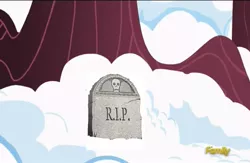 Size: 1254x816 | Tagged: safe, derpibooru import, edit, screencap, tanks for the memories, gravestone, implied death