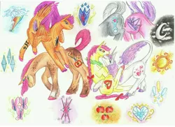 Size: 7014x5100 | Tagged: absurd resolution, apple bloom, artist:dawn22eagle, babs seed, classical unicorn, cutie mark, cutie mark crusaders, derpibooru import, diamond tiara, female, headcanon, leonine tail, lesbian, safe, scootababs, scootaloo, shipping, silver spoon, silvertiara, sweetie belle, sweetiebloom, tail feathers, traditional art