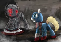 Size: 12759x8651 | Tagged: absurd resolution, artist:owlvortex, avengers: age of ultron, captain america, derpibooru import, marvel, ponified, safe, the avengers, ultron