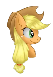 Size: 671x975 | Tagged: safe, artist:foxdeimos, derpibooru import, applejack, hat, portrait, solo