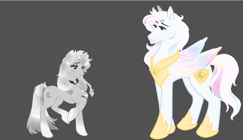 Size: 1041x598 | Tagged: safe, artist:passionateshadow, derpibooru import, oc, unofficial characters only, pegasus, pony, unicorn, fake alicorn, fake horn, fantasy class, female, knight, male, mare, monochrome, paladin, stallion, sunshine, warrior