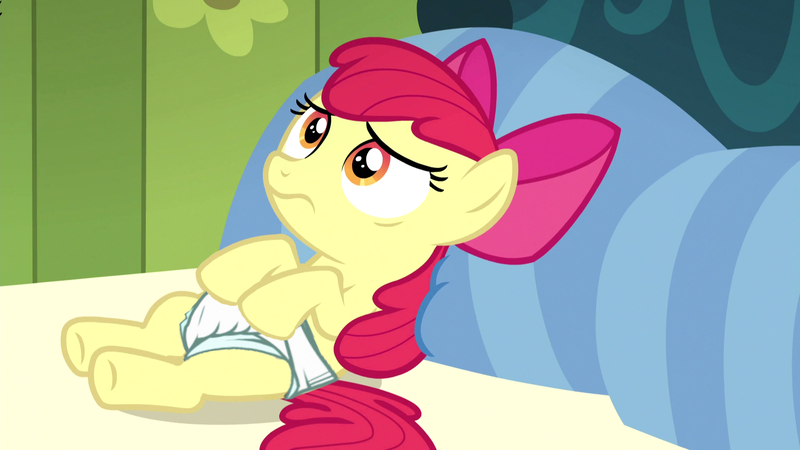 Size: 1920x1080 | Tagged: apple bloom, artist:anon3434, bloom and gloom, derpibooru import, diaper, diaper edit, diaper fetish, edit, editor:anon3434, questionable, screencap