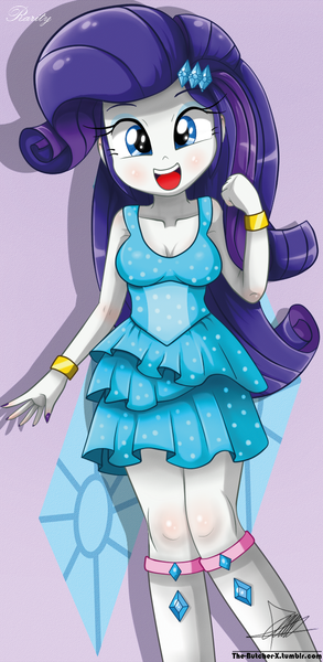 Size: 645x1321 | Tagged: safe, artist:the-butch-x, derpibooru import, rarity, equestria girls, beautiful, beautiful x, boots, bracelet, clothes, cute, dress, fall formal outfits, high heel boots, jewelry, looking at you, raribetes, smiling, solo