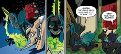 Size: 1369x609 | Tagged: artist:andypriceart, changeling, changeling officer, derpibooru import, idw, king orion, queen chrysalis, safe, spoiler:comic, spoiler:comicfiendshipismagic5