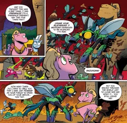 Size: 883x859 | Tagged: safe, artist:andypriceart, derpibooru import, idw, emperor incitatus, queen chrysalis, changeling, pony, unicorn, fiendship is magic, spoiler:comic, spoiler:comicfiendshipismagic5, armor, female, helmet, male, mare, observer, september, stallion, too dumb to live, trojan horse