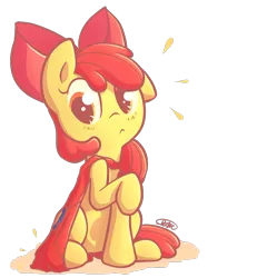 Size: 1200x1250 | Tagged: adorabloom, apple bloom, artist:spikedmauler, cape, clothes, cmc cape, cute, derpibooru import, safe, simple background, solo, transparent background