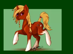 Size: 9600x7200 | Tagged: safe, artist:littlewolfstudios, derpibooru import, oc, unofficial characters only, pony, unicorn, absurd resolution, adoptable, braid, female, frown, looking at you, mare, raised hoof, raised leg, solo, underhoof