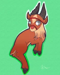 Size: 636x796 | Tagged: artist:thelittledixie, barely pony related, cute, derpibooru import, g4 style, princess mononoke, red elk, safe, yakul