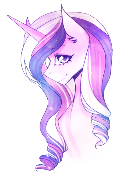 Size: 1249x1815 | Tagged: safe, artist:cristate, derpibooru import, princess cadance, alicorn, pony, bust, female, mare, solo