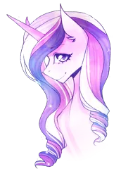 Size: 1249x1815 | Tagged: safe, artist:cristate, derpibooru import, princess cadance, alicorn, pony, bust, female, mare, solo