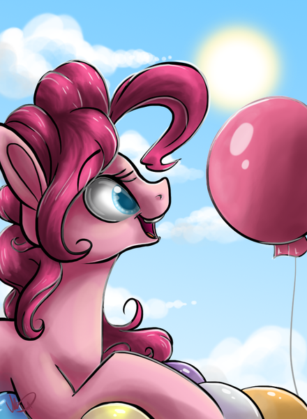 Size: 792x1080 | Tagged: safe, artist:ebonytails, derpibooru import, pinkie pie, balloon, solo