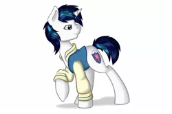 Size: 1500x996 | Tagged: safe, artist:rubywave32, derpibooru import, shining armor, clothes, jacket, solo