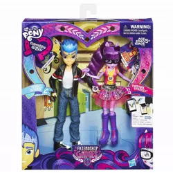 Size: 1024x1024 | Tagged: safe, derpibooru import, flash sentry, sci-twi, twilight sparkle, equestria girls, friendship games, doll, equestria girls logo, irl, photo, toy