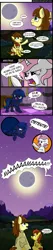 Size: 800x3783 | Tagged: safe, artist:veggie55, derpibooru import, princess celestia, princess luna, oc, oc:vento, alicorn, pegasus, pony, cewestia, colt, comic, dialogue, eclipse, filly, male, solar eclipse, spanish, speech bubble, stallion, translation, translator:the-luna-fan, woona