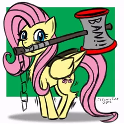 Size: 720x720 | Tagged: artist:faroth, banhammer, bronies radio, cute, derpibooru import, fluttershy, fluttor, mlp-la, mod, moderador, safe, shyabetes